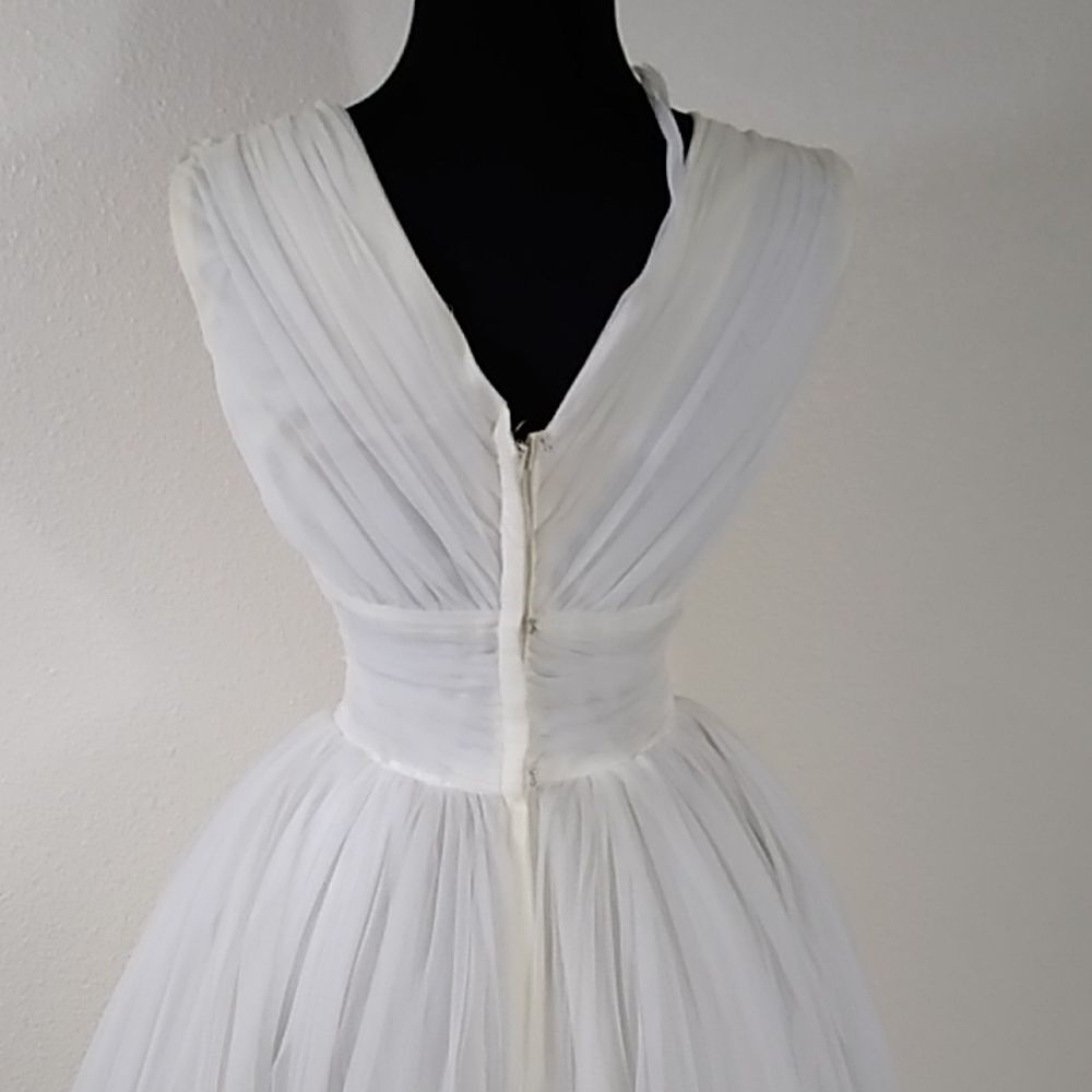 White Vintage Wedding Women Dress Size S Appropriate - Picture 12 of 15